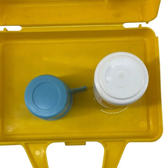 Fisher Price Play Mini Lunch Box Yellow Thermos 1979 ABC 638 Vintage - Picture 8 of 9
